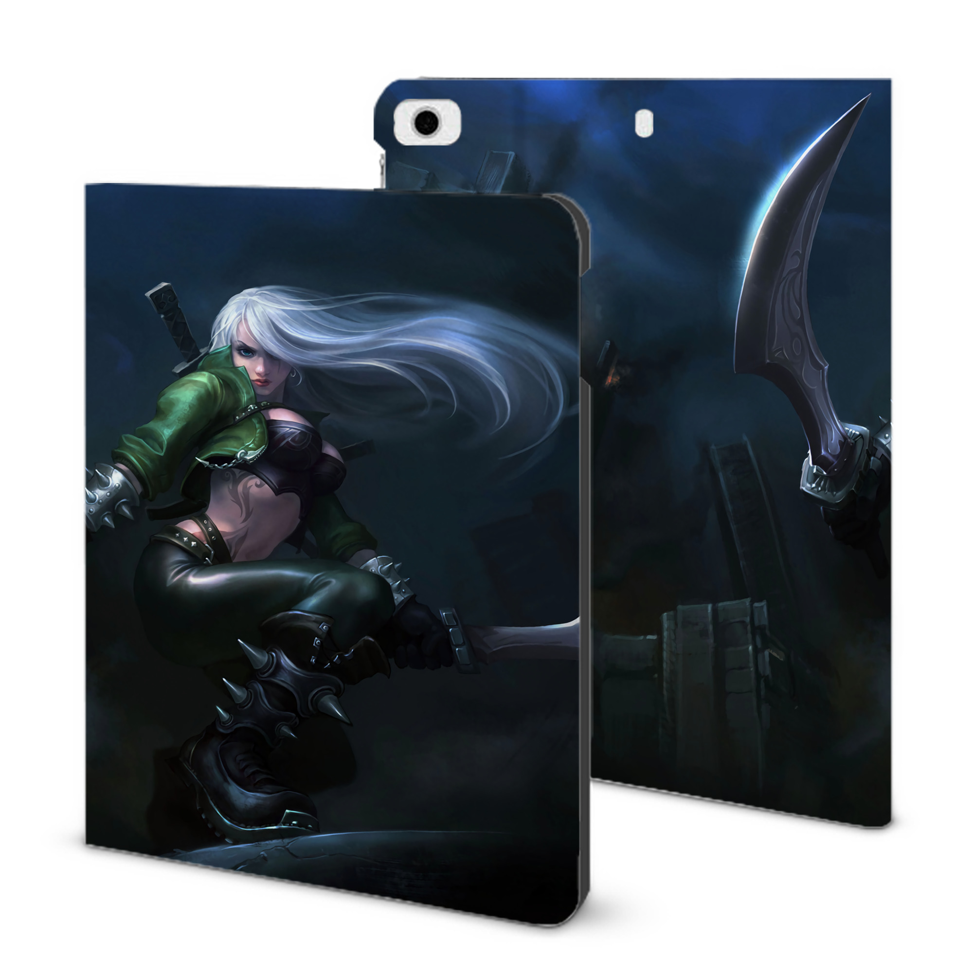 （画像用） リーグ・オブ・レジェンド League of Legends LOL IPad ケース ブック型 PUレザー TPU 耐衝撃 軽量 薄型 ペン収納なし 全面保護 IPad 各モデル対応